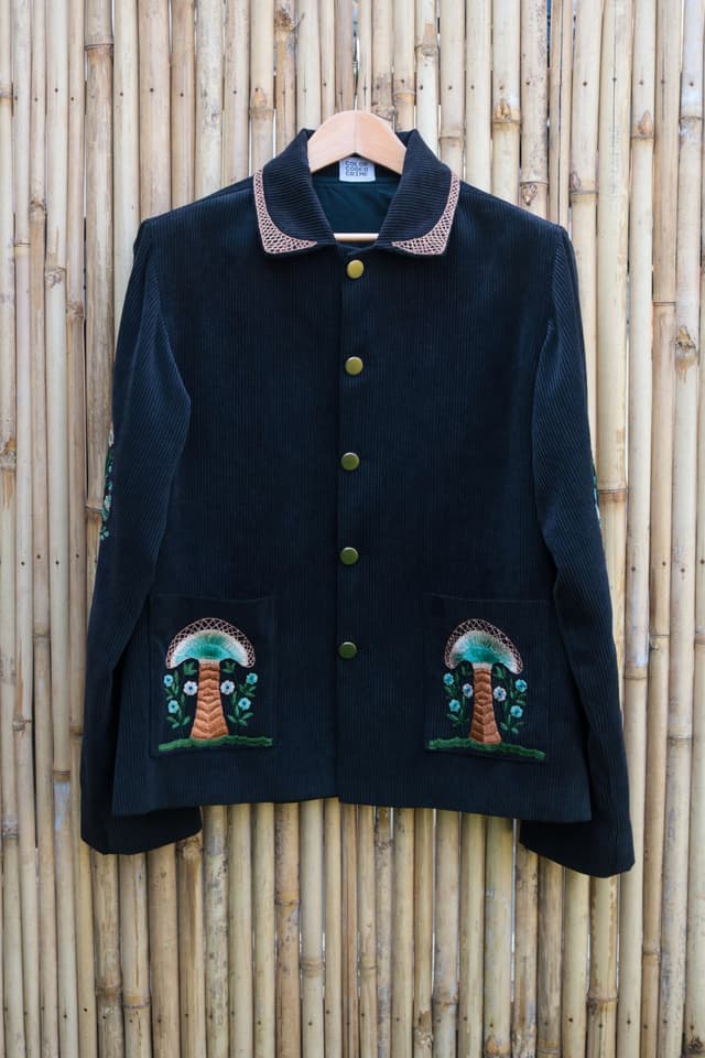 Midnight Mughal Mushroom Corduroy Jacket