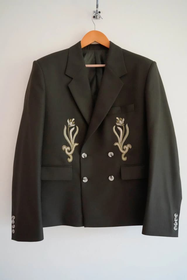 Olive Green Mughal Lily Suit