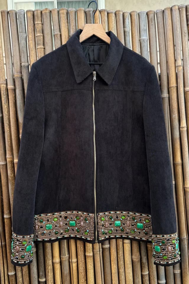 Corduroy Bejeweled Jacket