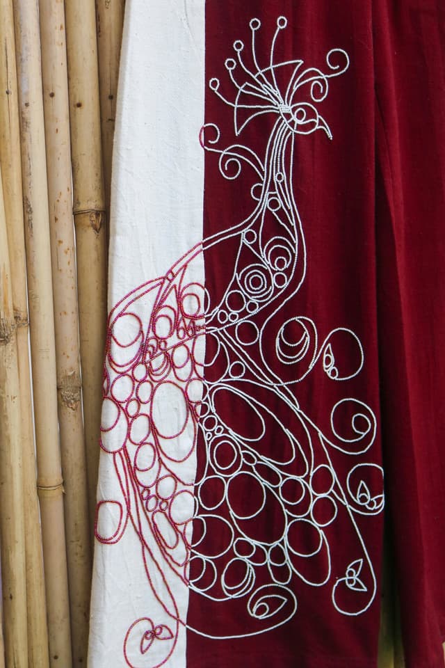 Peacock Panel Pants-hover